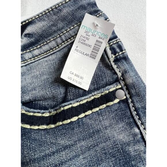 Vigoss Heritage Fit Flare Leg Mid Rise Jeans Size 4 - Picture 10 of 12